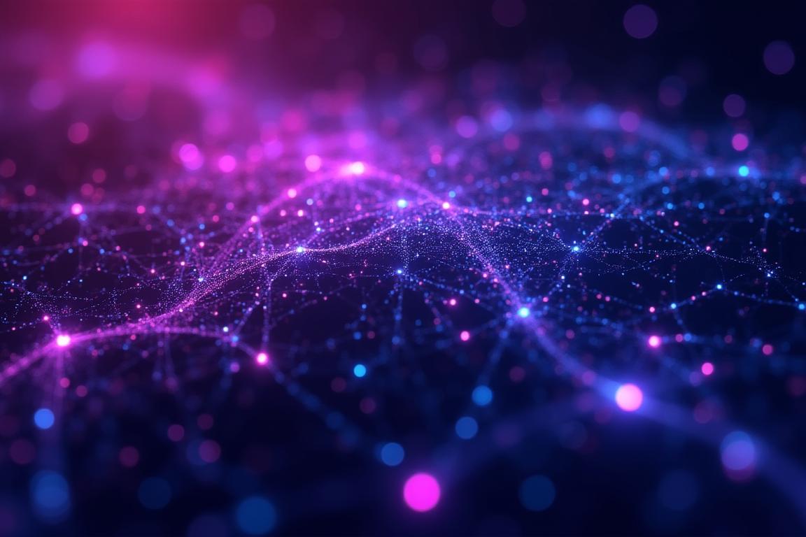 Abstract neural network visualization showing global investment connectivity