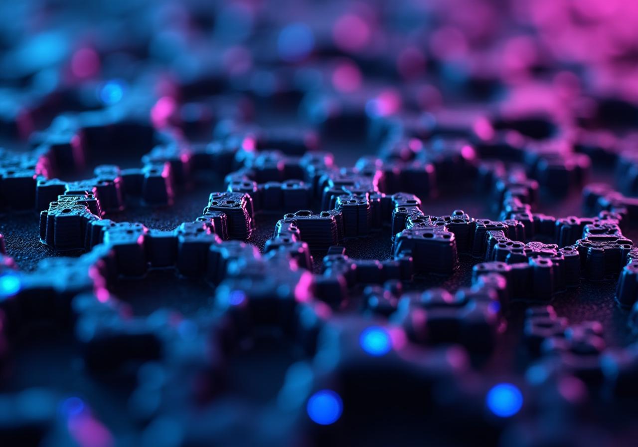 Abstract representation of data security and encryption